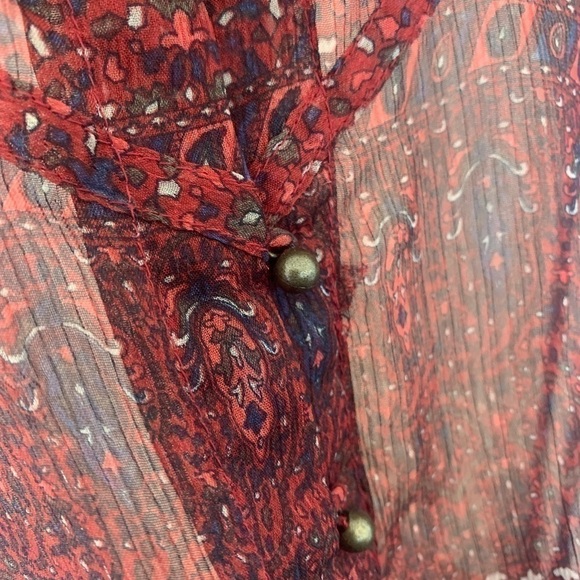 Converse All Star sheer button down shirt. Medium - Picture 9 of 15